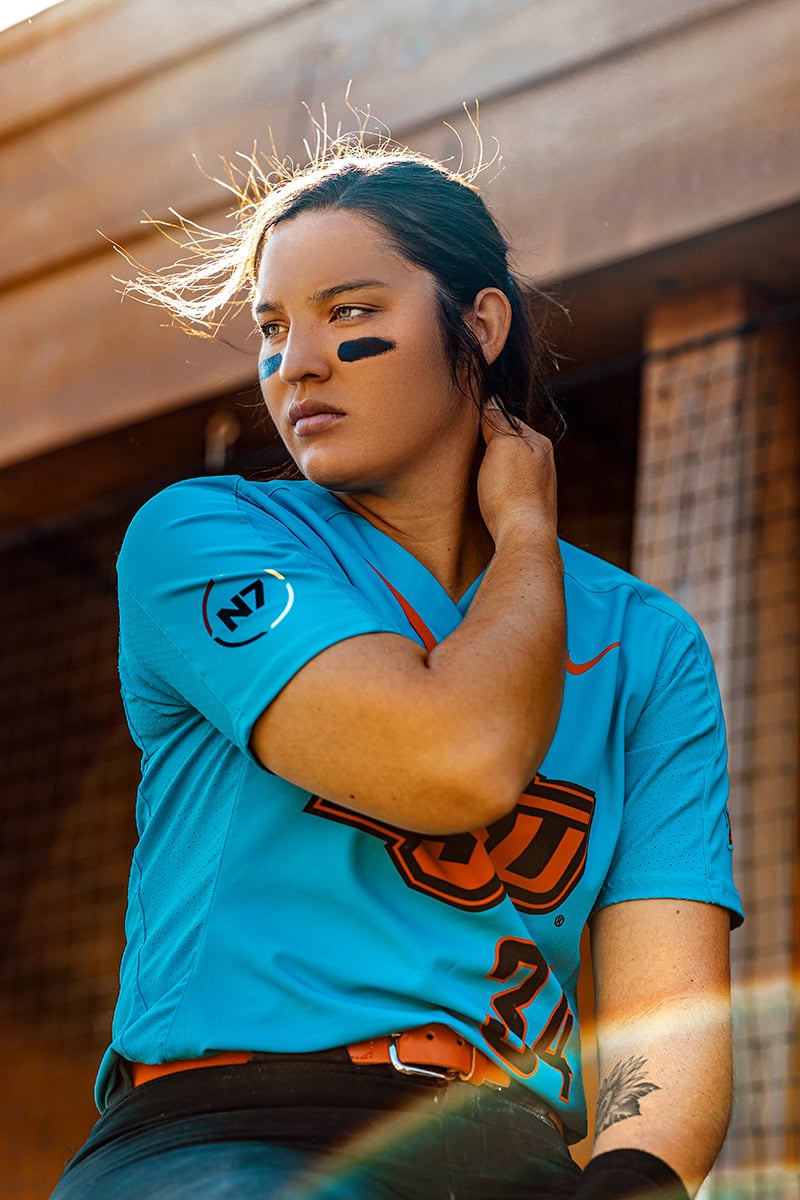 Michaela Richbourg in her OSU jersey