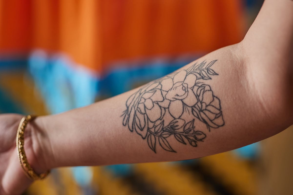 Claire Young's tattoo