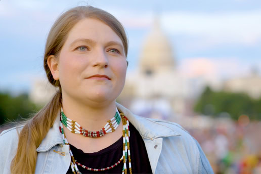 Kelbie Kennedy in front of the Capitol building in Washington D.C.
