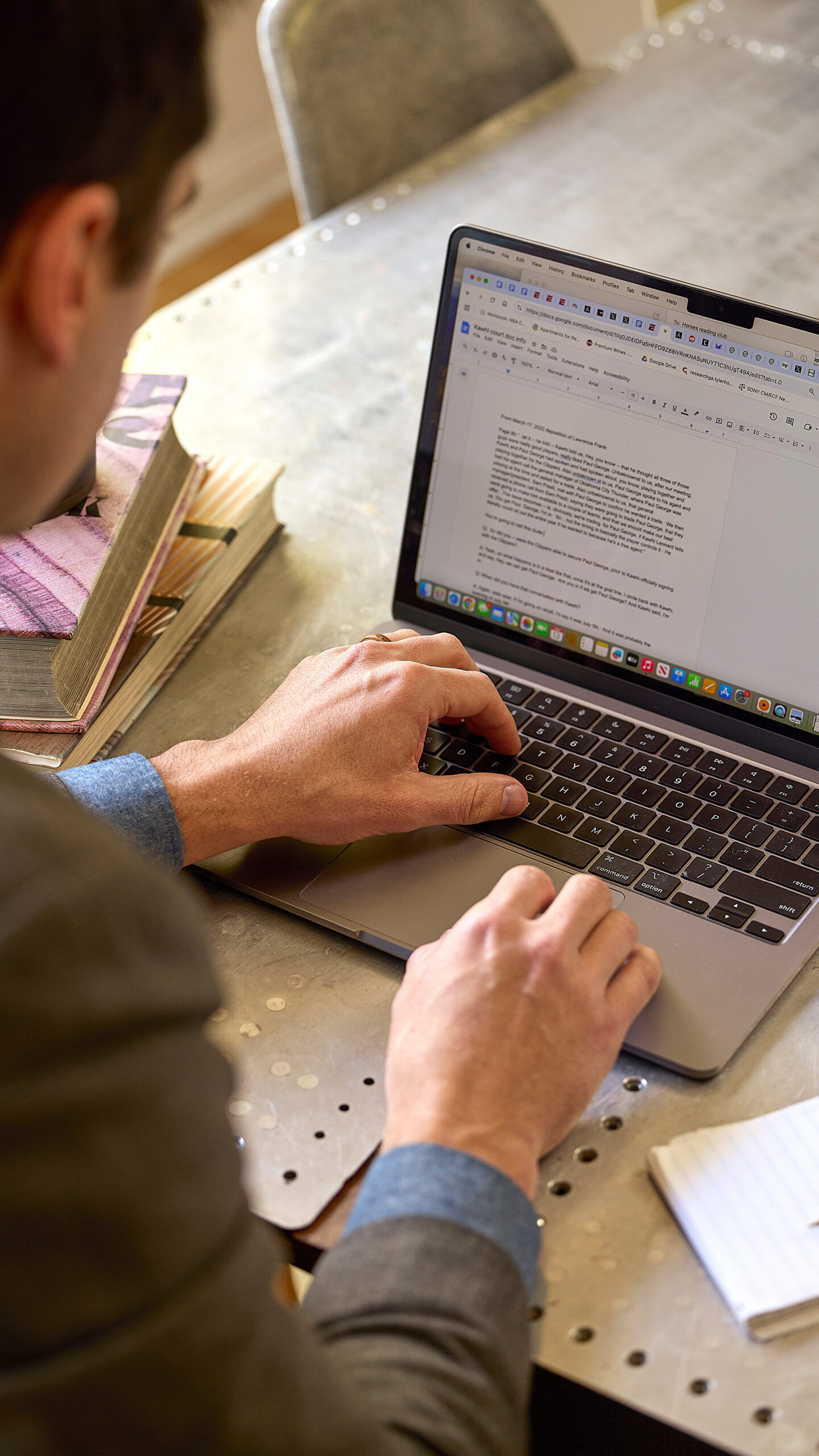 Baxter Holmes working.