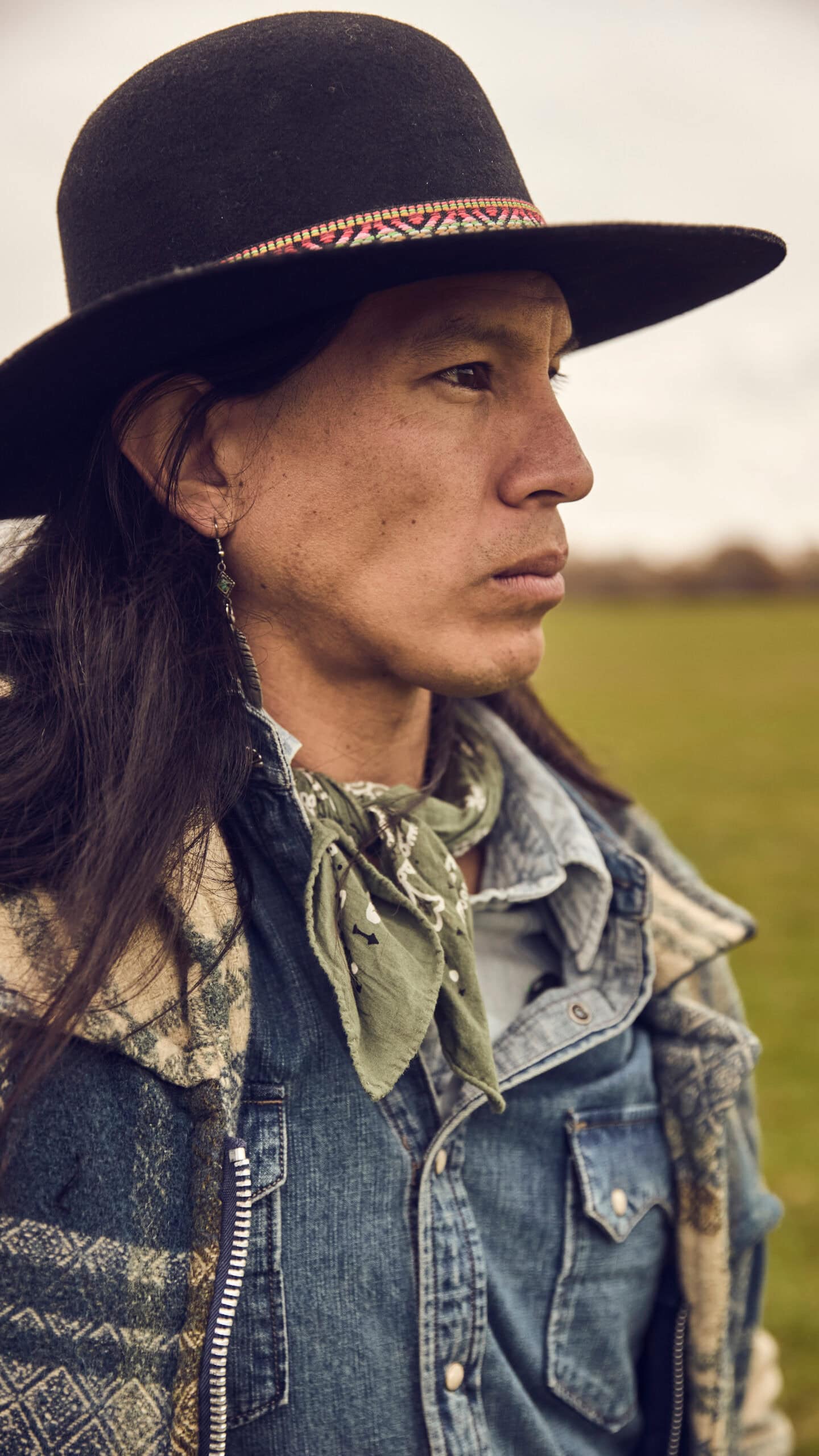 Jeremy JP Gauna looking into the distance. 